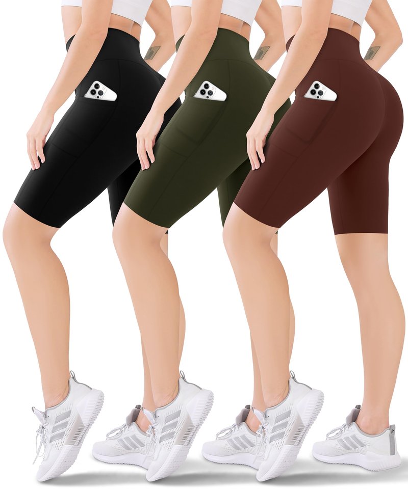 Blisset Women's High Waisted Capri Buttery Soft Tummy Control No See Through Workout Athletic Running Yoga Cycling