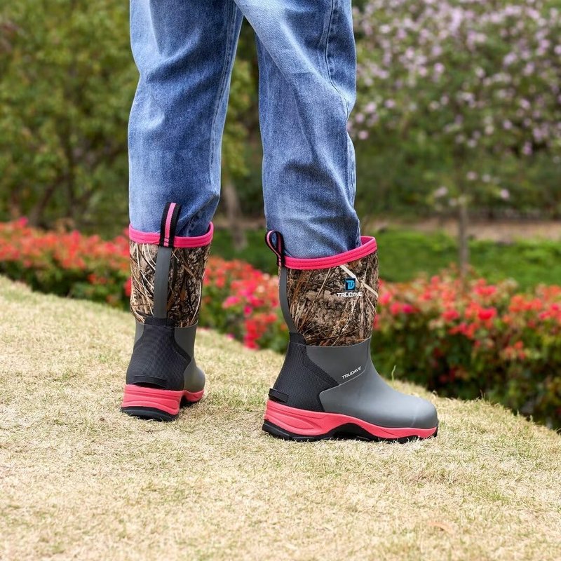Rubber Rain Boots for Women - Neoprene Insulated, Anti-Slip Mid-Calf Waterproof | Sizes 6-11