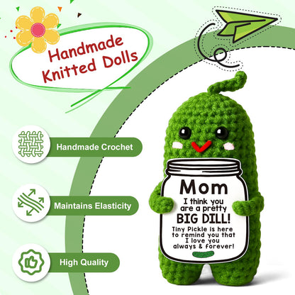 Valentines Day Gifts for Him Her Boyfriend Girlfriend, Handmade Crochet Pickle Valentines Gifts for Wife Husband, I Love You Birthday Gift To My Love Wedding Anniversary Romantic Gift for Couples