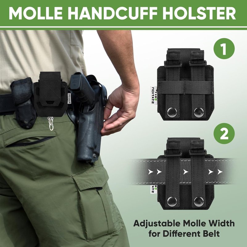 Handcuff Holster - MOLLE Handcuff Case for Multiple Cuffs | Tactical Pouch for Duty Belt & Vest