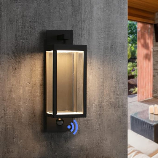 Lustrlach Motion Sensor Outdoor Light Fixtures Wall Mount,Exterior Wall Sconce, Porch Light, Garage Lights, Waterproof Motion Lights for Outside, Garden, Front Door