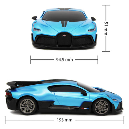 CMJ RC Cars Bugatti Divo Blue Remote control Radio Car 1:24 Officially Licensed 1:24 Scale Working Lights 2.4Ghz