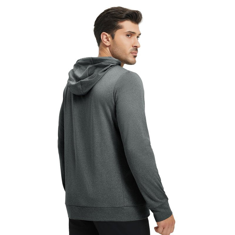 M MAELREG Hooded Sweatshirts for Men Breathable Lightweight Performance Heather Golf Pullover Hoodies With Pockets