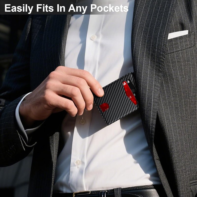 RFID Blocking Slim Leather Wallet for Men - Bifold Minimalist Design with 14 Card Slots & 2 ID Windows | Perfect Birthday Gift