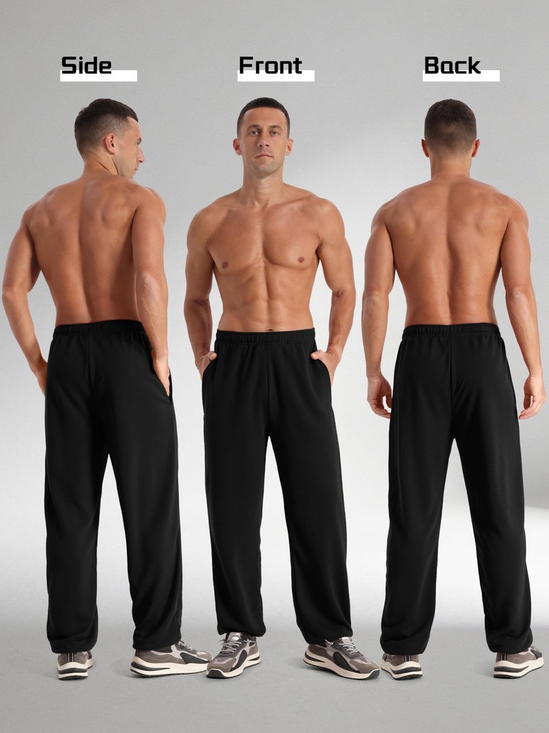 Aocku 4 Pack Mens Sweatpants Athletic Mens Joggers Sweat Pants with Pockets Drawstring Workout Gym Pants, Color A L
