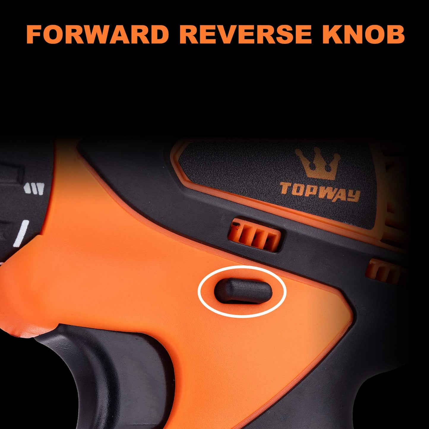 TOPWAY Cordless Drill Driver 12V, Battery Powered Screwdriver with 10mm Keyless Chuck, 2 Speed, LED Light and 1X Battery Included, Ideal for Home DIY Project 102000
