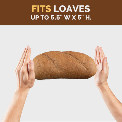 BAMBUSI Bread Slicer for Homemade Bread - Bamboo Bread Cutter with Knife, Foldable Slicing Guide, Crumb Tray - Compact Bread Loaf Slicer for Cakes, Bagels, Loaves - Kitchen Gadget, Baking Tool & Gift