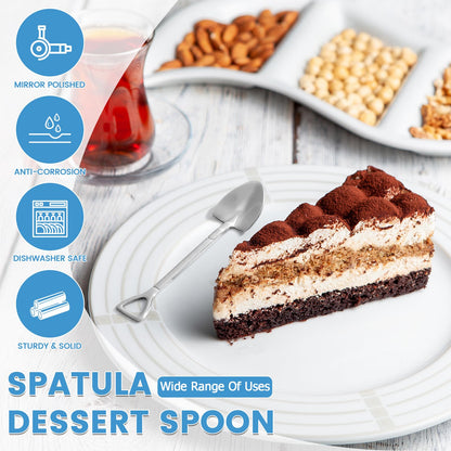 20 Pack Shovel Shape Demitasse Espresso Mini Coffee Spoons, 4.7 Inches Stainless Steel, Small for Dessert, Tea, Appetizer, Party Supplies