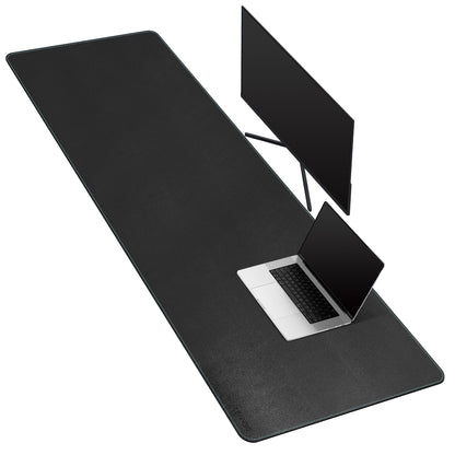 CENNBIE Leather Desk Mat Large, 160 x 50cm Desk Pad Blotter Protector, Extended Non-Slip Mouse Pad, Waterproof PU Leather Large Mouse pad for Desk Office and Home (Black)