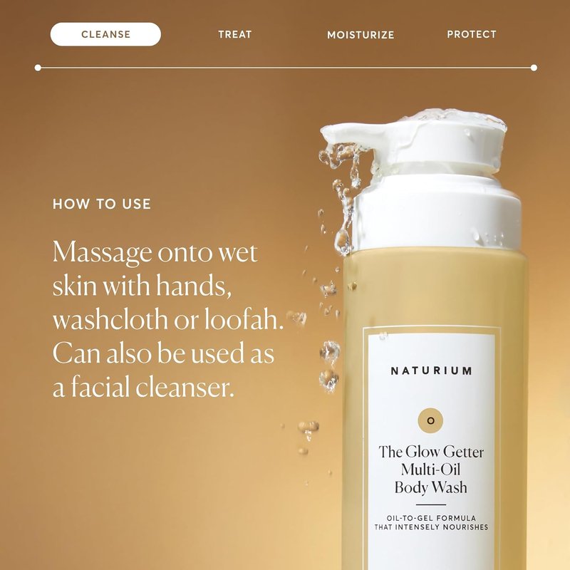 Naturium Multi-Oil Hydrating Body Wash - Gentle Cleanser for Radiant Skin | 16.9 oz