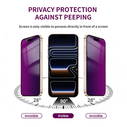 2 Pack Privacy Screen Protector for iPhone 16 Pro Max Tempered Glass 6.9inch Private Saver Anti-Spy Eye Protection Anti-Scratch Full Coverage