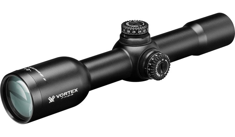 Vortex Optics CF2-31001 Crossfire II Second Focal Plane, 1-inch Tube Riflescope - V-Plex Reticle, Black, 2-7" x 32"