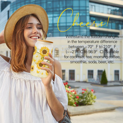 Birthday Gifts for Women Sunflower Gifts Get Well Soon, Sending Sunshine Gift Baskets, Self Care Spa Gift for Women Her Mom Best Friends Sister, Thank You Christmas Day w/Glass Cup