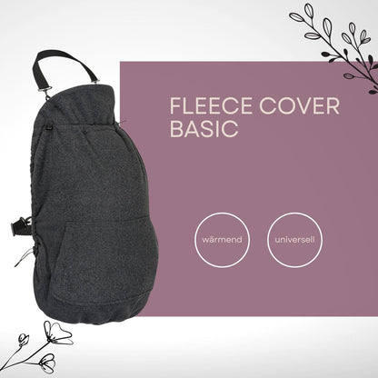 Hoppediz Basic Fleece Cover for Baby Slings and Baby Carriers (Anthrazit)