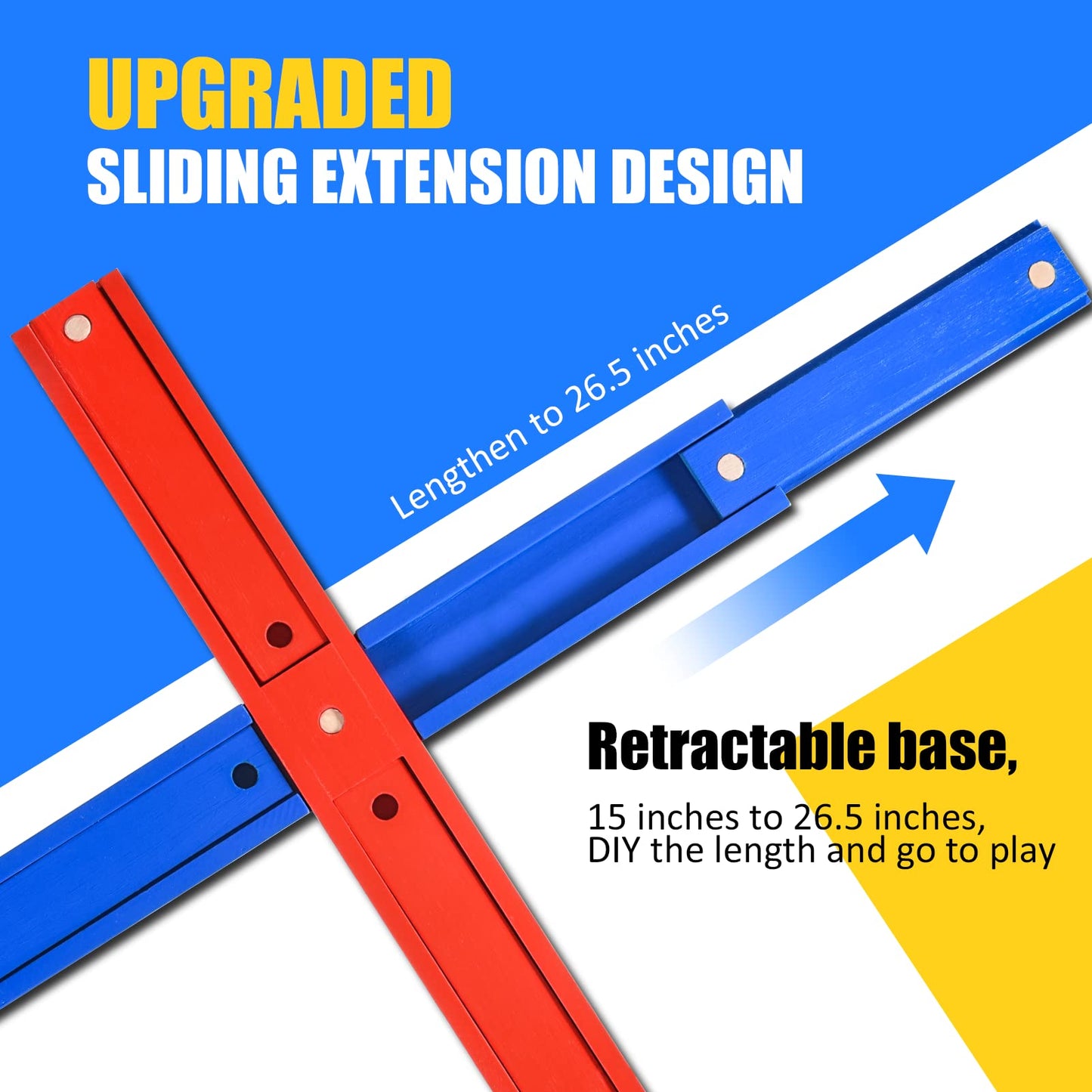 FunforFun! Outdoor Games for Kids 3-12 Upgraded Large Wooden Ring Toss Game with 30 Rings Party Yard Game for Family Outside Toys for 10 11 12 13 14 Years Old Boys Gifts