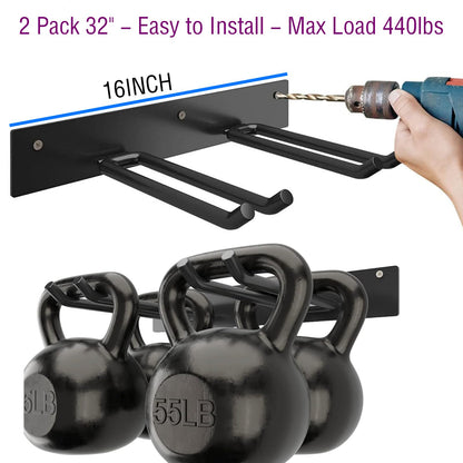 Godboat Garage Storage, Garden Tool Organizer, 4 Hooks Yard Organization, Garage Shelving Wall Mount, Heavy-Duty Garage Organizer, Cool Gadgets & Gifts for Dad, Men, Fathers Day, Max Load 320 Lbs