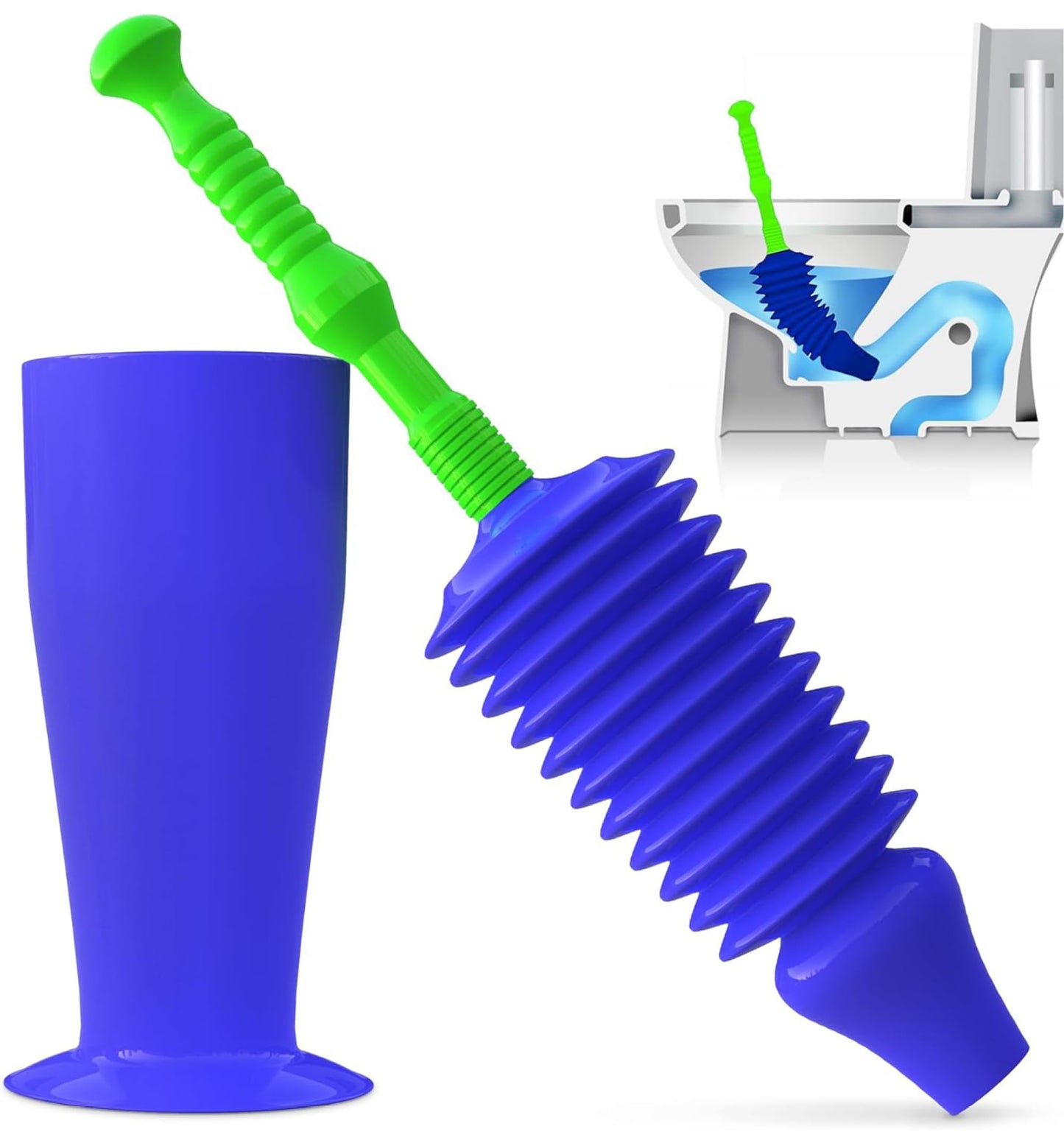Luigi's World's Best Toilet Plunger - Plunger Toilet Unblocker Heavy Duty - Plungers for Unblocking - Unique Strongest Unblocker Tool - Plungers for Unblocking - Clog Remover Tool