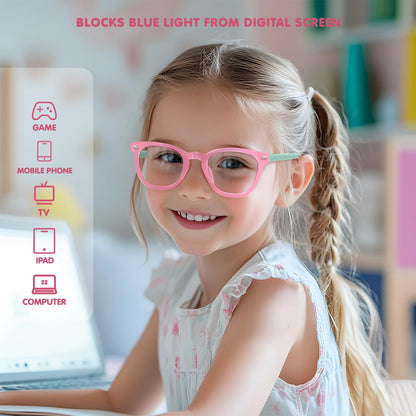 CHEERS DEVICES Blue Light Glasses for Kids Boys Girls Teens - 5 Pack Computer Glasses with Unbreakable Frame and Anti-Glare - blue light glasses for teen girls, lentes de sol para niños (Age 8-16)