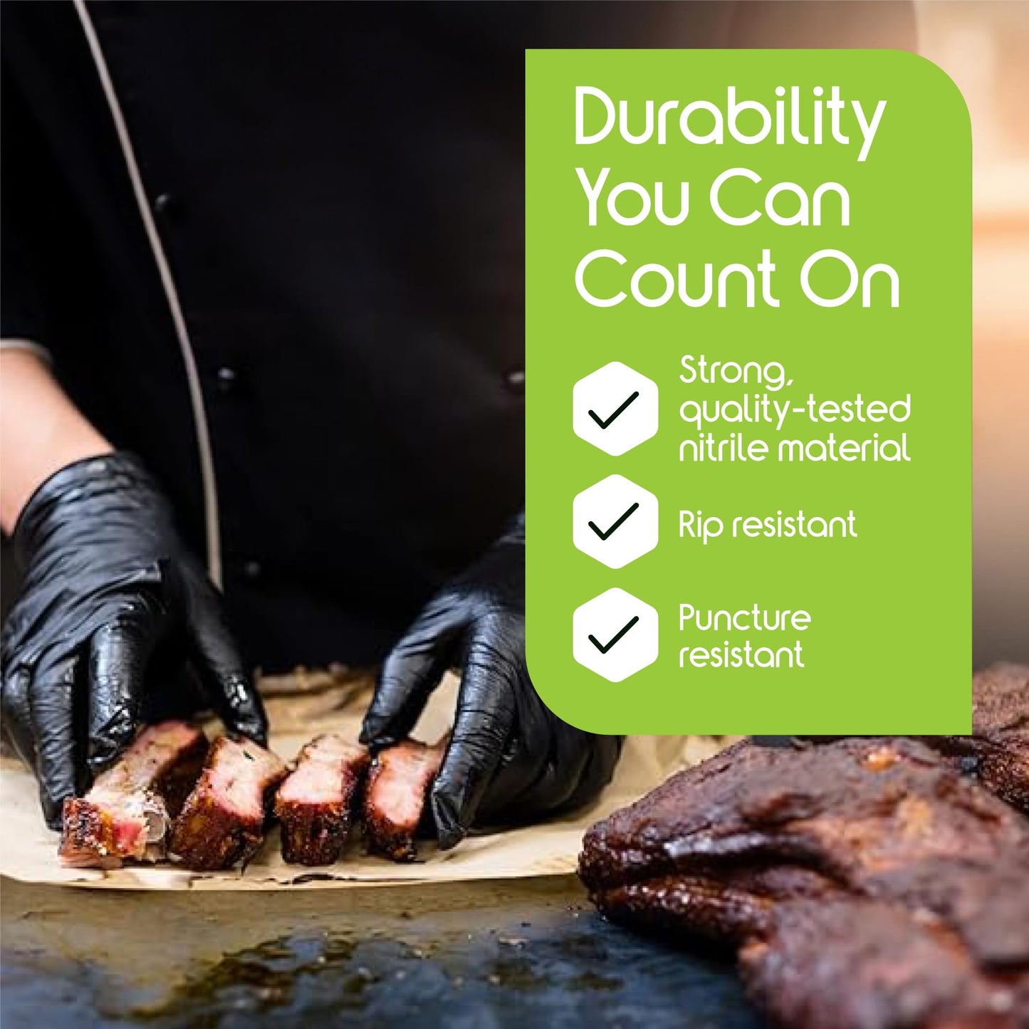 Inspire Black Nitrile Gloves | THE ORIGINAL Quality Black Disposable Glove Latex Free | 4.5 Medical Cooking Cleaning Mechanic Case of 1000 size M