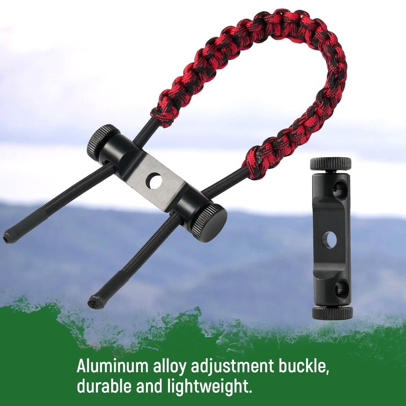 TOPARCHERY Compound Bow Wrist Sling Adjustable Bow Wrist Strap for Archery Hunting Fishing Target Shooting Accessories (Black)