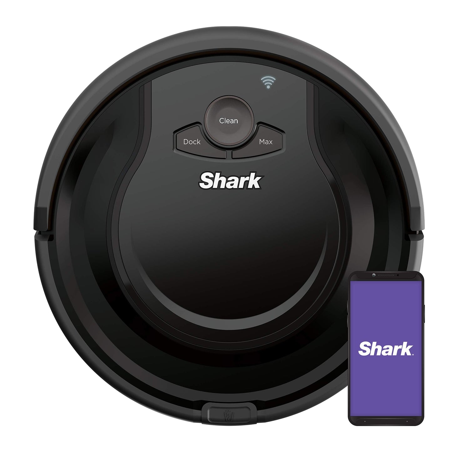 Shark Navigator Robot Vacuum with Bagless 30-Day Capacity Self-Empty Base, Powerful Suction, SmartPath Navigation, Self-Cleaning Brushroll, for Carpets & Hard Floors, White, AV2110S