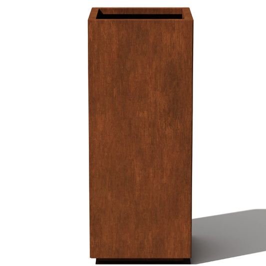 Veradek Corten Steel Series Pedestal Planter - Tall Corten Steel Planter for Outdoor Porch/Patio | Naturally Rusting Steel for All-Weather Use | Modern Rustic Décor for Tall Plants, Trees, Flowers