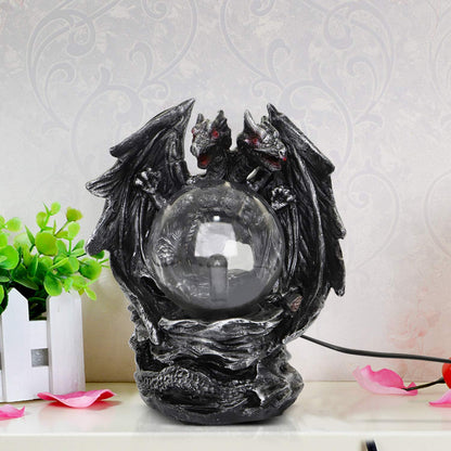 ANQIA Plasma Ball Lamp Touch Sensitive,Party Magical Electrostatic Red Color Crystal Ball for Halloween (Evil Dragon)