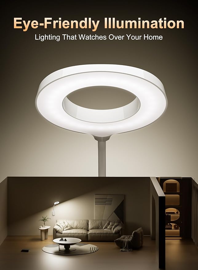 deeloop LED Wall Mounted Reading Light, Book Light for Reading in Bed with 10W USB Output Fast,Touch Control, 4 Color Modes 5 Dimmable, 4-Hour Auto Off Memory Function Headboard Bed Lights (White)