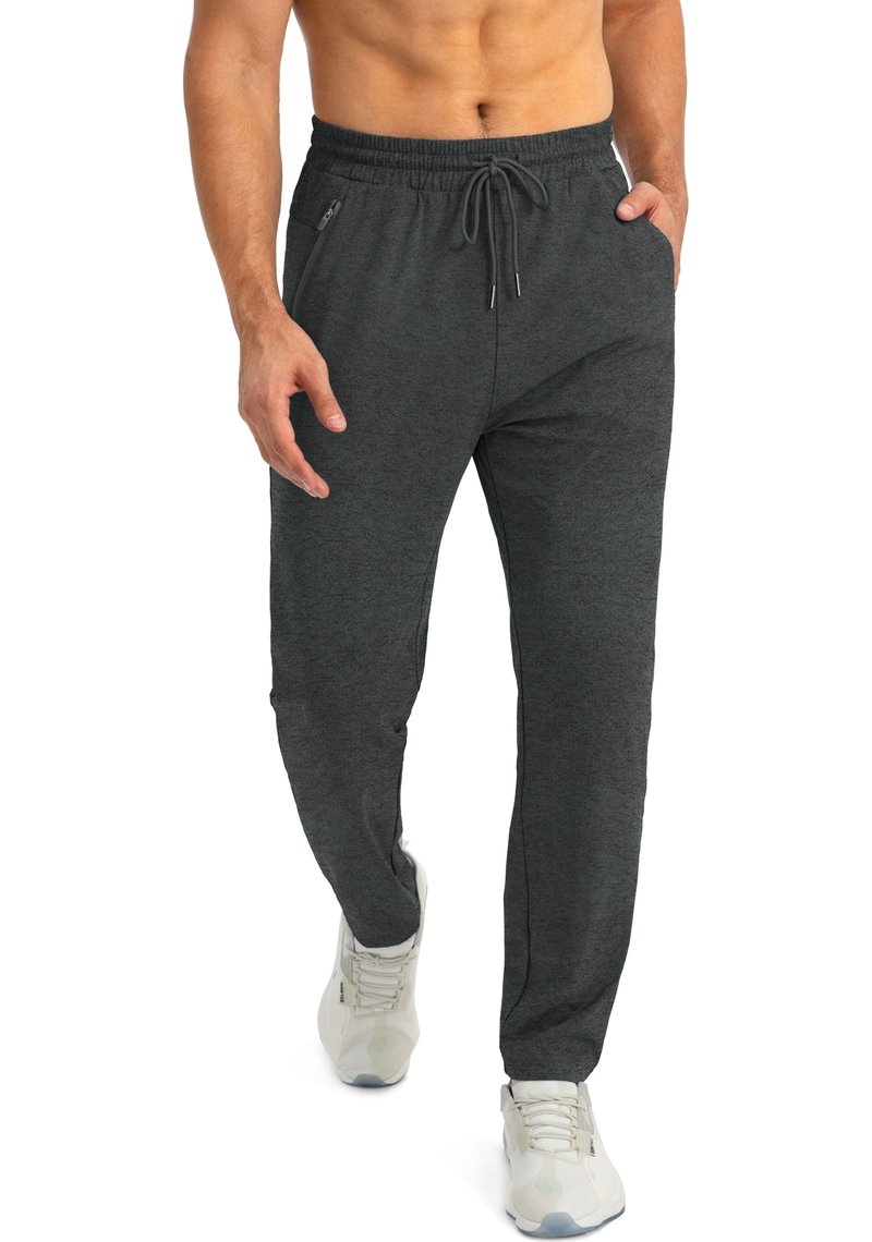 G Gradual Men's Sweatpants with Zipper Pockets Tapered Joggers for Men Athletic Pants for Workout, Jogging, Running (Heathered Black, 3X-Large)