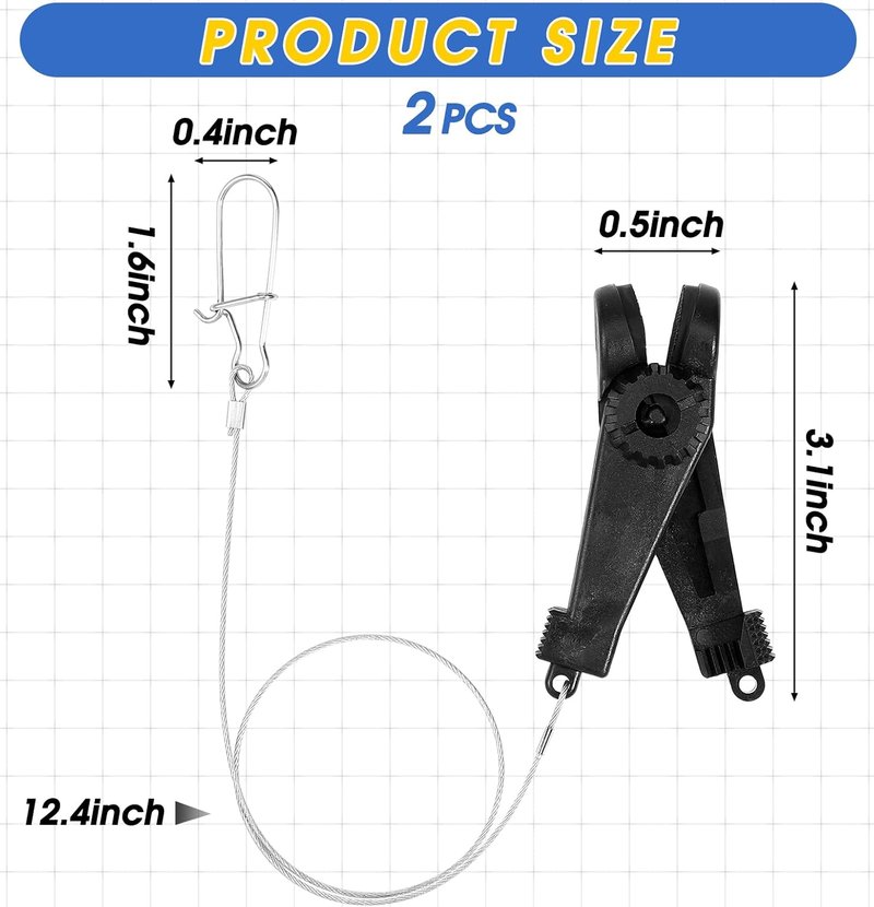 Fishing Downrigger Line Release Clips - 2 Pcs Leader Snap Weight Clips for Trolling & Kite Fishing | Durable Design