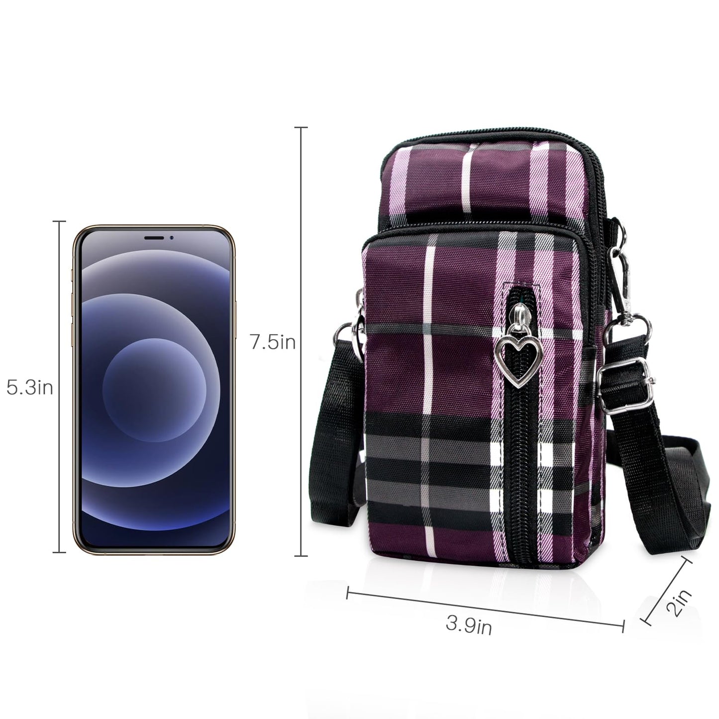 BIAOTIE Lightweight Small Crossbody bags Cell Phone Purses Travel Pouch Shoulder Bag for Women (D-15)