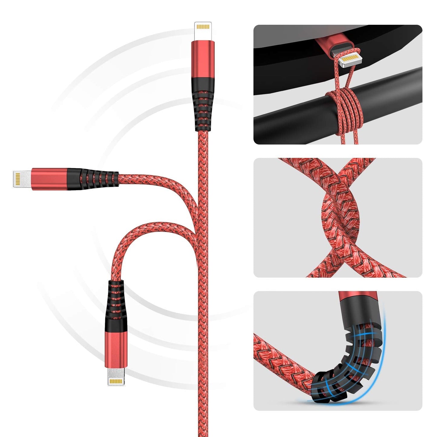 Ofuca iPhone Charger,3Pack 6FT/1.8M iPhone Charger Cable MFi Certified Lightning Cable Fast Charging Wire Compatible with iPhone 14 13 12 11 Pro Max XS XR X 8 7 6 Plus 5 SE