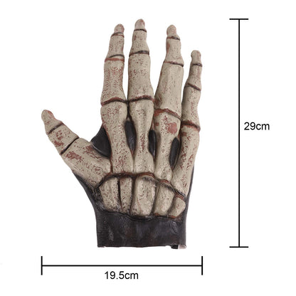 Skeleton Gloves Halloween Costume Party Cosplay Skull Gothic Horror Bone Gloves Skeleton Dress up Role Play Devil Witch Finger Wolf Claws Glove Halloween Props Party Favors