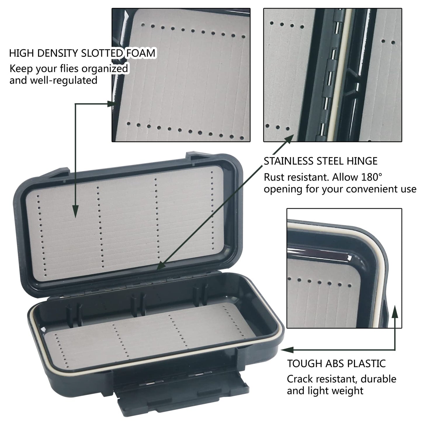 Maxcatch Streamer Fly Fishing Box Double Sided Waterproof Jig Box For Flies