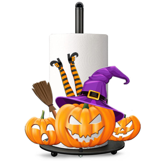 Hexagram Halloween Bathroom Decor, Kitchen Decor, Halloween Decorations for Home & Indoor, Witch Hat for Broom & Gnome Decorations Paper Towel Holder