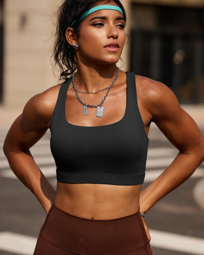 RUNNING GIRL Sports Bras for Women, Molded Cup High Impact Sports Bra Workout Bras for Women High Support Racerback