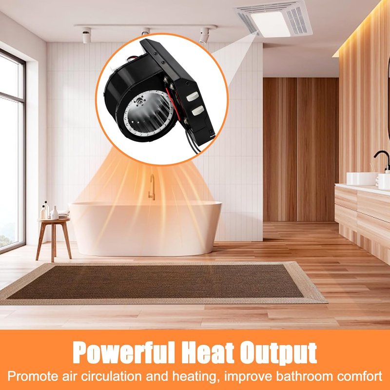 Heater Motor Assembly Replacement for Broan NuTone 655, 656, 658 | Blower Fan for Bathroom Exhaust