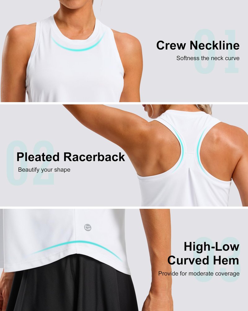 G Gradual Women's Workout Tank Tops Racerback Athletic Yoga Tops Loose Fit Sleeveless Running Gym Sports Shirts for Women(Light Purple,XL)