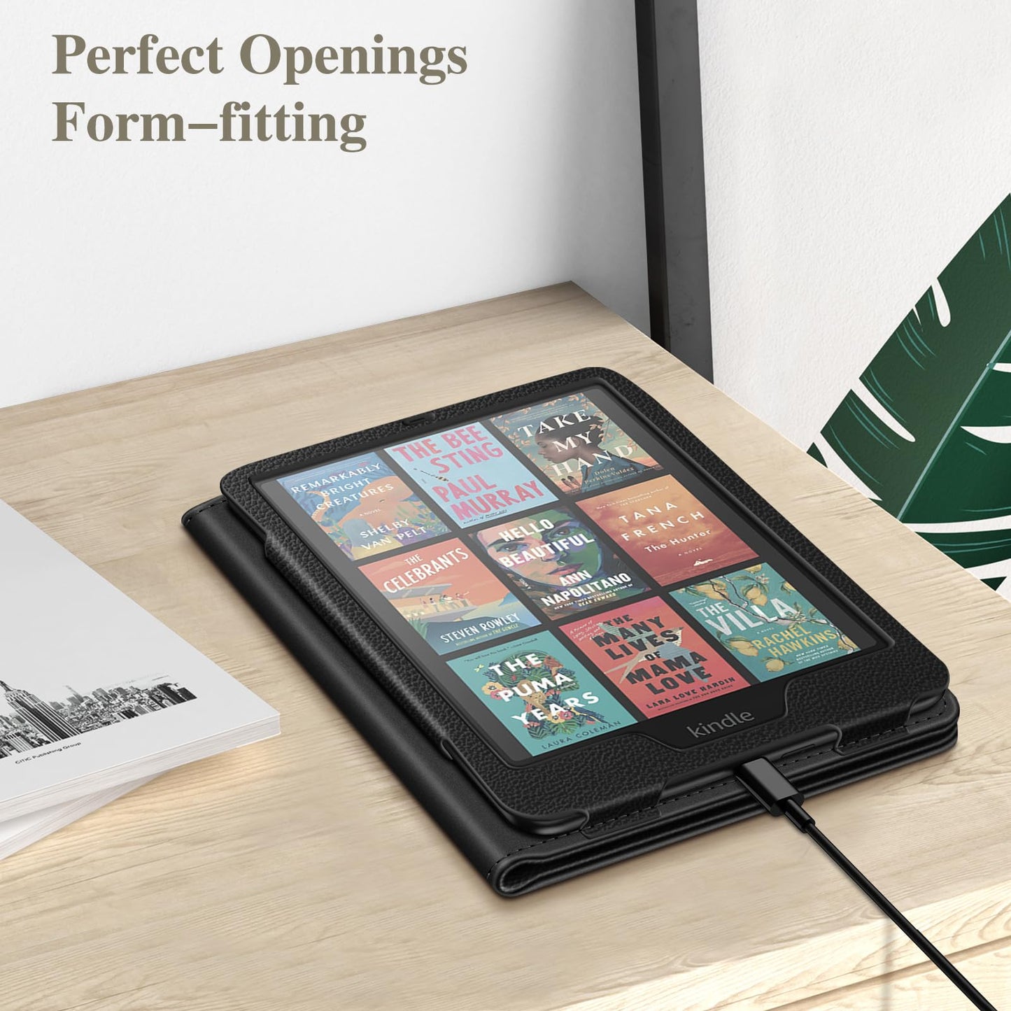 FINTIE Case for 7"/6.8" Kindle Paperwhite(12th/11th Generation-2024/2021) and Kindle Colorsoft Signature Edition - Foldable Stand Cover Auto Wake/Sleep for Paperwhite 2024, Black