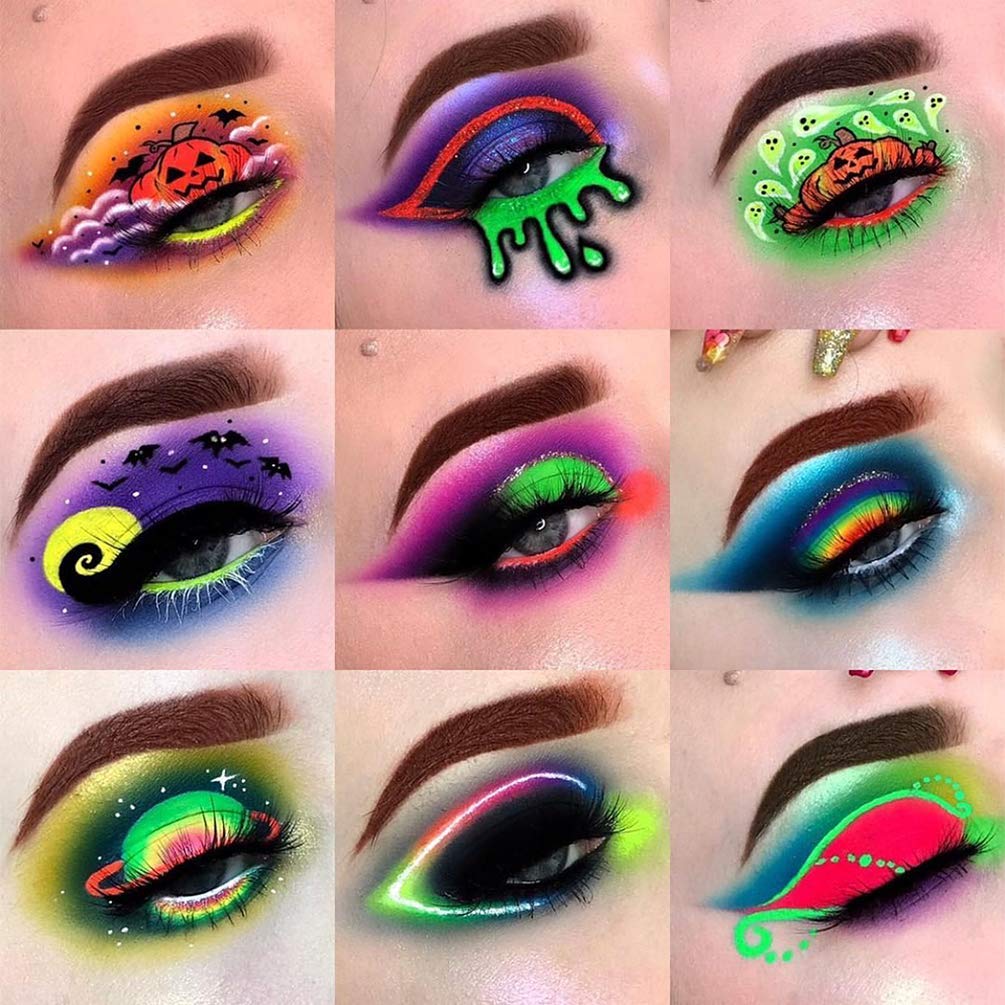 BAISEN DIARY 54 Colorful Eyeshadow Palette, Neon Green Shimmer Matte Glitter Eye Shadow Natural Naked Colors Makeup Eyeshadow Waterproof Long Lasting Highly Pigmented Gift Set Make Up Palletes