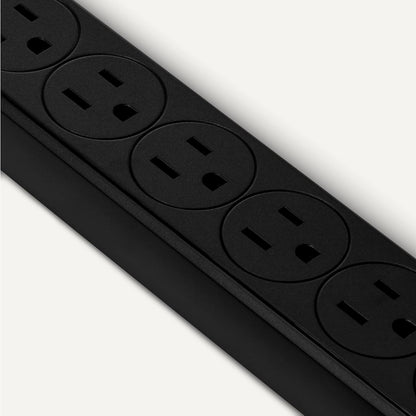 Amazon Basics Rectangle 6-Outlet, 600 Joule Surge Protector Power Strip, 2ft, Small, White, 2-Pack