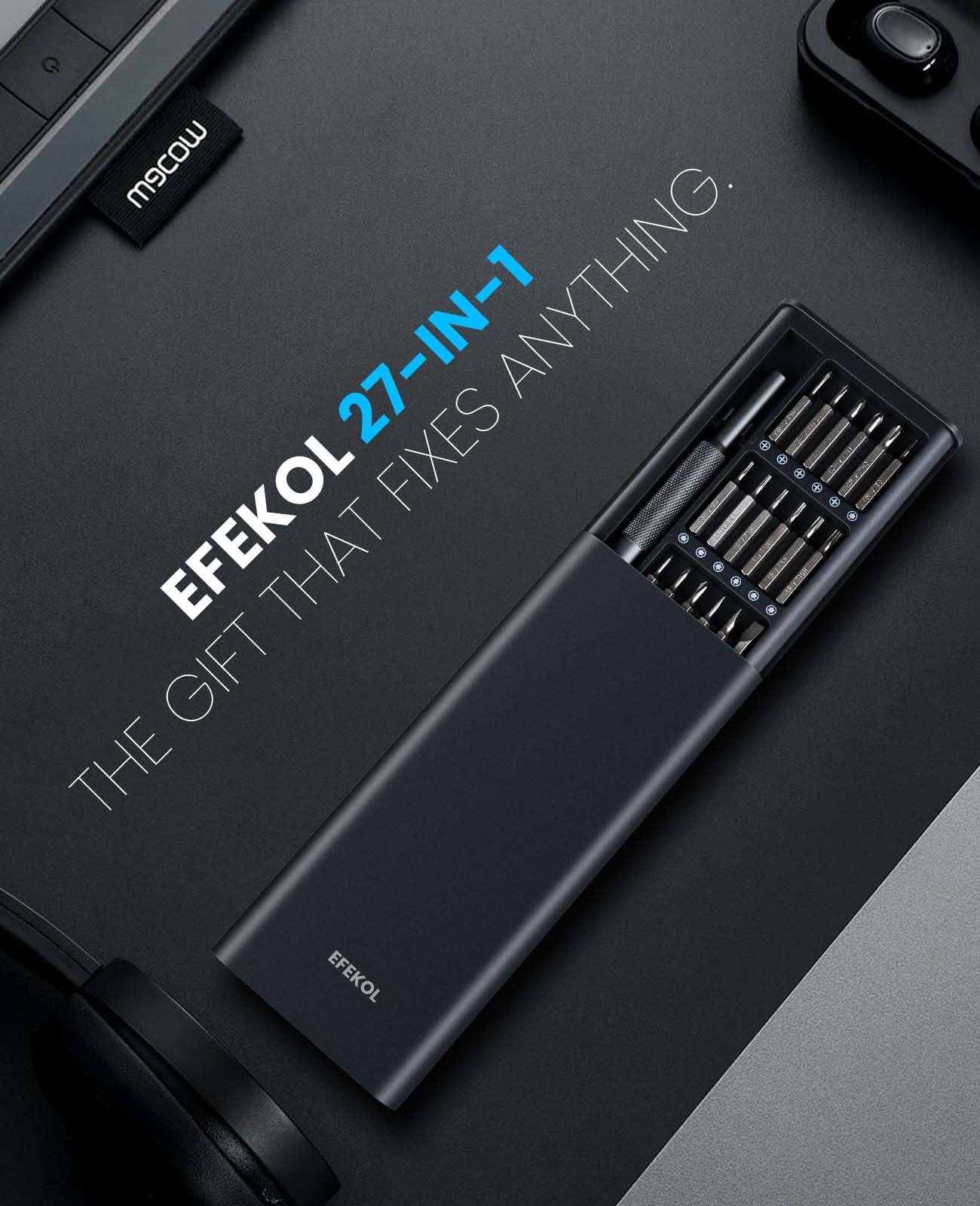 efekol Small Precision Screwdriver Set - Electronics Repair Tiny Tool Kit [Super Durable],for Ring Doorbell, Laptop, Switch, PS5, Xbox, Macbook, iPhone, Watch, Glasses,Fathers Day Dad Gifts for Men