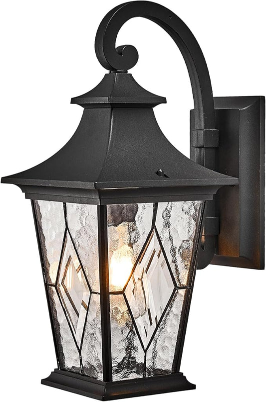 Porch Light Outdoor Modern Outside Sconce Lights in Black Finish 18 Inch Large Garage Outdoor Wall Lamp for House Garage and Entryway