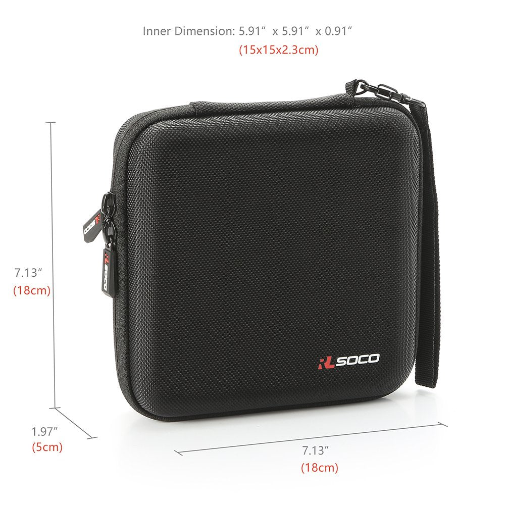 RLSOCO External CD DVD Burner Writer Player Carrying Case for Verbatim Blu-Ray DVD-Drive 43888/43890/43889 External Slimline/Hitachi-LG GP60/BP55/ASUS/HP/Apple SuperDrive External DVD Drive(Case Only)