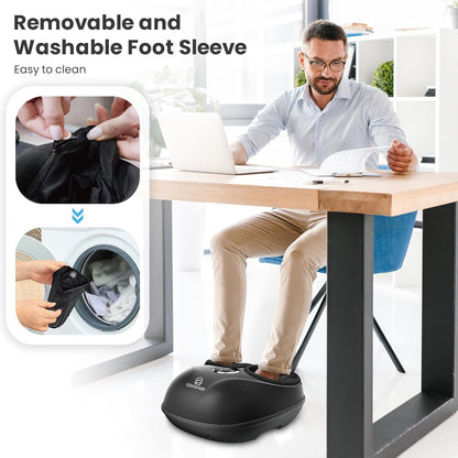 COMFIER HSA Eligible Shiatsu Foot Massager Machine with Heat, FSA Foot Massager for Neuropathy Plantar Fasciitis, Deep Kneading Feet Massager with Heat, Relax for Home Office,Up to Men Size 13