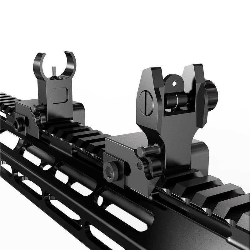 Marmot Flip Up Sight Full Metal Iron Sight & Fiber Flip Up Sights CQB & Precise Mode Gun Sights Rifle Sights