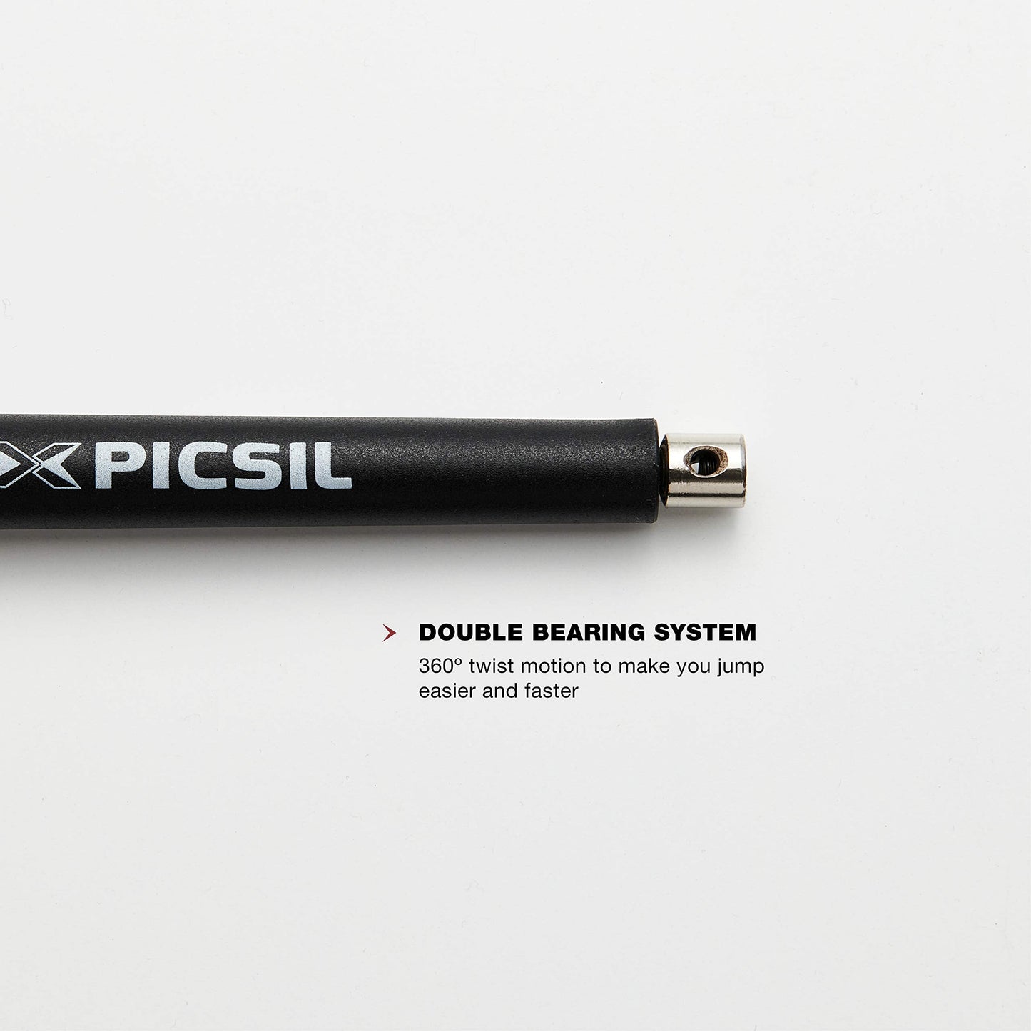 PICSIL High Speed Jump Rope, 360 Degree Spin, Double Bearing System, Made of ABS, Home Workout, Boxing, Fitness & Conditioning, Adaptable for Men, Women and Children