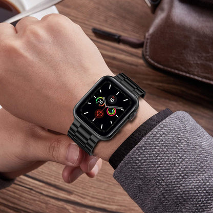 baklon Pack 2 Metal Strap Compatible with Apple Watch Strap 42/44/45/46/49mm, Stainless Steel Replacement Wristband Compatible with iWatch Series Ultra/Ultra2/SE2/SE/10 9 8 7 6 5 4 3 2 1,Black