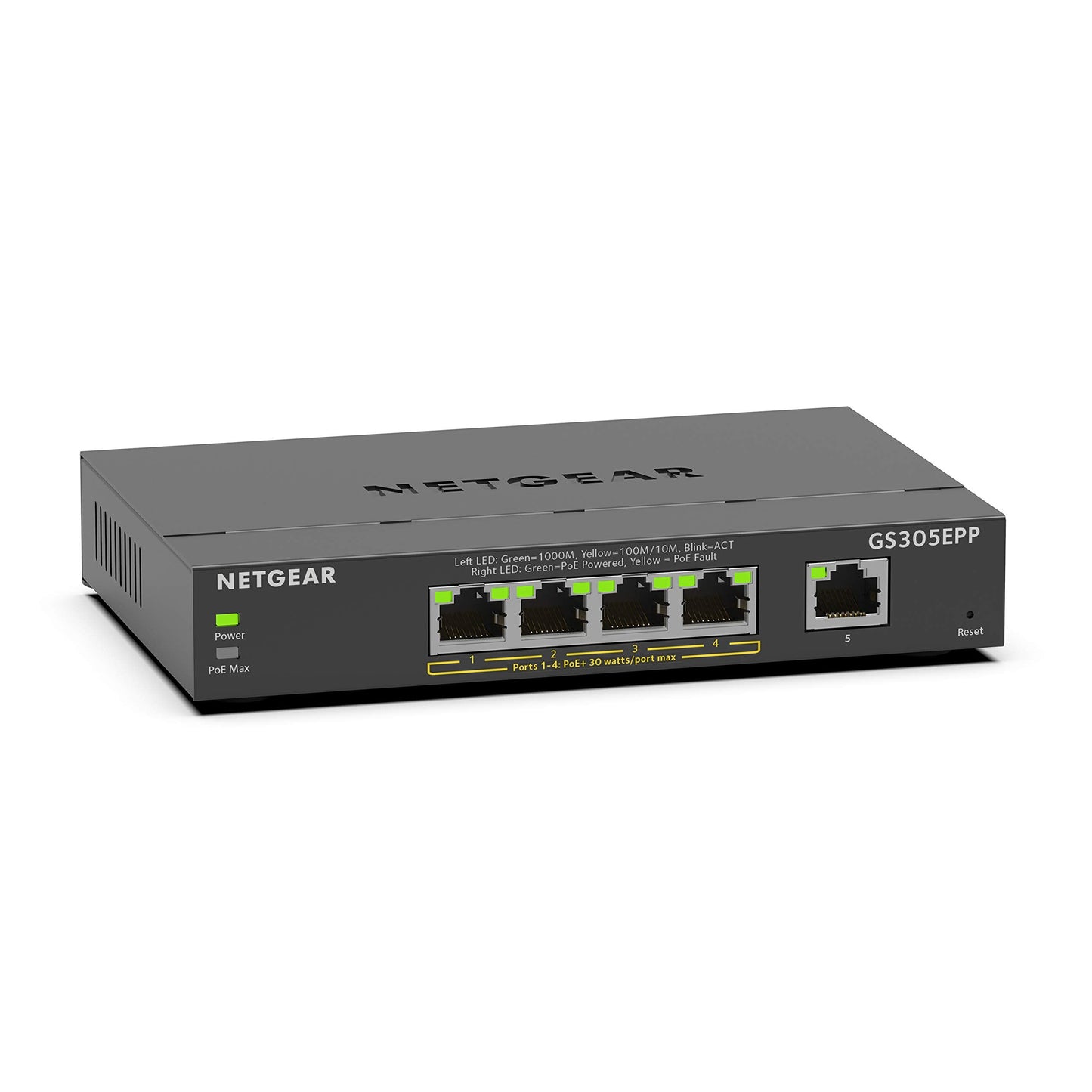 NETGEAR 8 Port PoE Gigabit Ethernet Easy Smart Managed Essentials Switch (GS308EPP) - with 8 x PoE+ @ 123W, Desktop or Wall Mount
