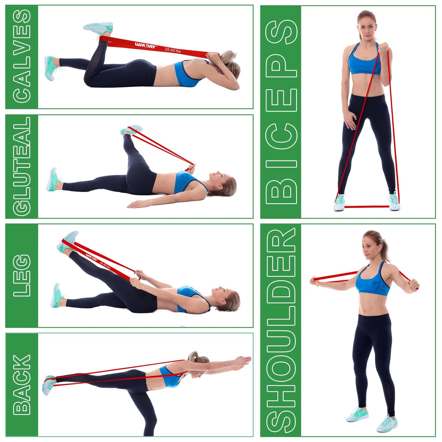 Resistance Bands, Pull Up Bands, Workout Bands for Exercise, Thick Heavy Resistance Band Set with Door Anchor, Elastic Bands for Body Stretching, Crossfit Training at Home/Gym Men & Women Women